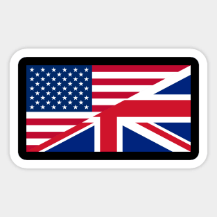 USA / UK Flag Sticker